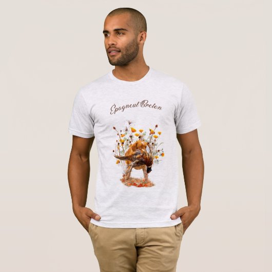 Brittany Spaniel, Jagd Fasan Coffee Tasse T-Sh T-Shirt (Vorne ganz)
