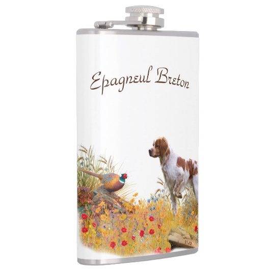 Brittany Spaniel, Jagdparasant Flachmann (Rechts)