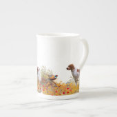 Brittany Spaniel, Jagdparasant Porzellantasse (Vorderseite Rechts)