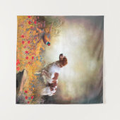 Brittany Spaniel, Jagdparasant Wandteppich (Vorderseite (Horizontal))