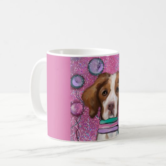 Brittany Spaniel Kaffeetasse (Vorderseite Links)