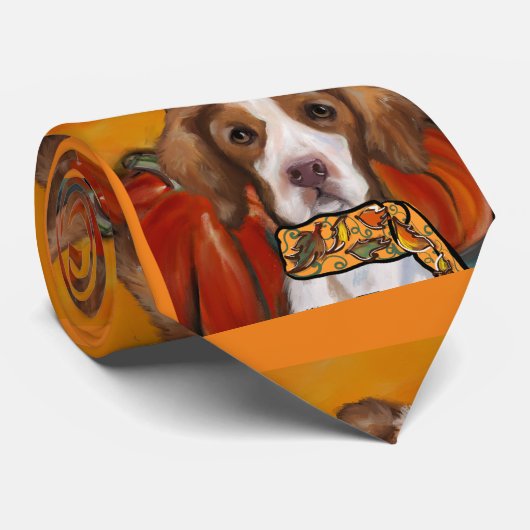 Brittany Spaniel Krawatte (Gerollt)