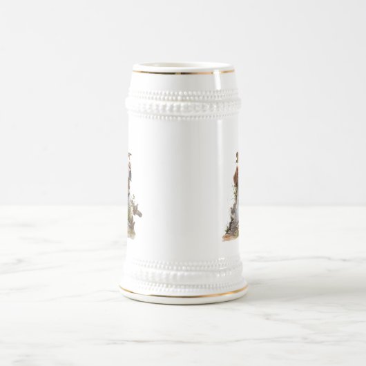 Brittany Spaniel , Leidenschaft für Vögel Bierglas (Mittel)