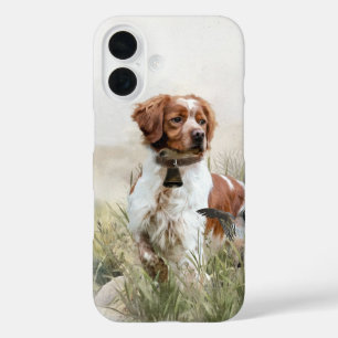 Brittany Spaniel , Leidenschaft für Vögel iPhone 16 Hülle