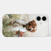Brittany Spaniel , Leidenschaft für Vögel Case-Mate iPhone Hülle (Rückseite (Horizontal))