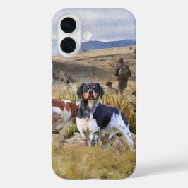 Brittany Spaniel , Leidenschaft für Vögel iPhone 16 Hülle