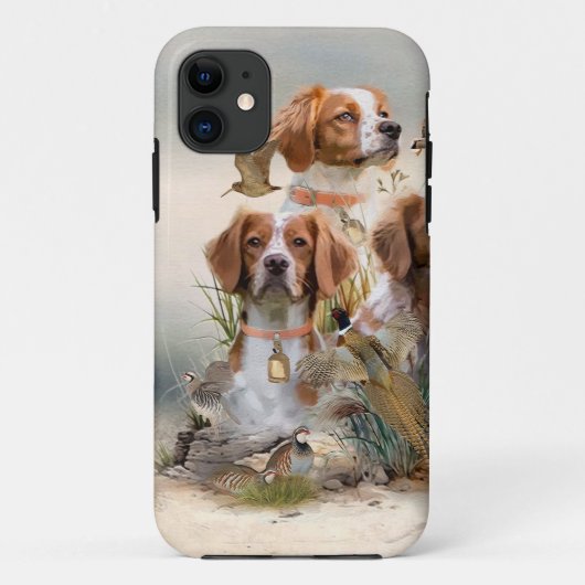 Brittany Spaniel , Leidenschaft für Vögel Case-Mate iPhone Hülle (Rückseite)