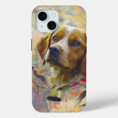 Brittany Spaniel , Leidenschaft für Vögel Case-Mate iPhone Hülle (Rückseite)