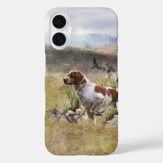 Brittany Spaniel , Leidenschaft für Vögel Case-Mate iPhone Hülle (Rückseite)