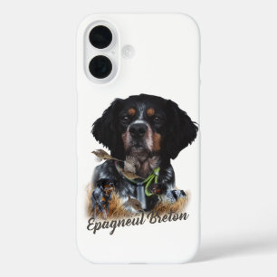 Brittany Spaniel , Leidenschaft für Vögel iPhone 16 Hülle