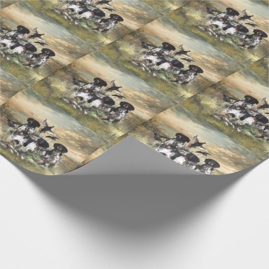 Brittany Spaniel , Leidenschaft für Vögel Geschenkpapier (Ecke)