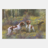Brittany Spaniel , Leidenschaft für Vögel Geschenkpapier Set (Vorderseite 3)