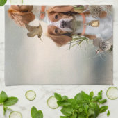 Brittany Spaniel , Leidenschaft für Vögel Geschirrtuch (Gefaltet)