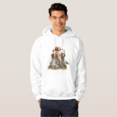 Brittany Spaniel , Leidenschaft für Vögel Hoodie (Vorne ganz)