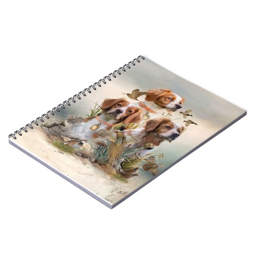 Brittany Spaniel , Leidenschaft für Vögel Notizblock (Linke Seite)