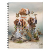 Brittany Spaniel , Leidenschaft für Vögel Notizblock (Vorderseite)