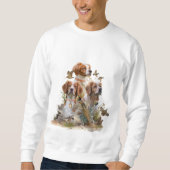 Brittany Spaniel , Leidenschaft für Vögel Sweatshirt (Vorderseite)