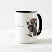 Brittany Spaniel , Leidenschaft für Vögel Tasse (VorderseiteRechts)