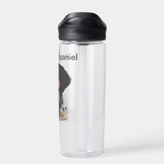Brittany Spaniel , Leidenschaft für Vögel Trinkflasche (Rückseite)