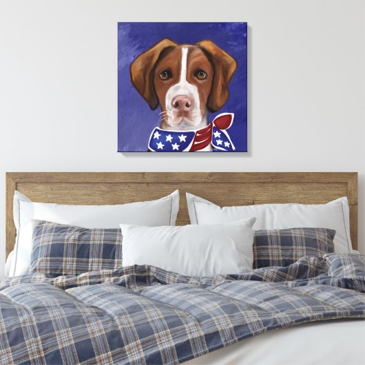 Brittany Spaniel Leinwanddruck (Insitu (Schlafzimmer))