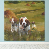 Brittany Spaniel Leinwanddruck (Insitu (Holzboden))