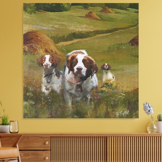 Brittany Spaniel Leinwanddruck (Insitu (Wohnzimmer))