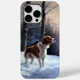 Brittany Spaniel Let It Snow Weihnachten Case-Mate iPhone 14 Pro Max Hülle