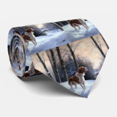Brittany Spaniel Let It Snow Weihnachten Krawatte (Gerollt)