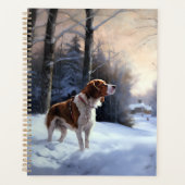 Brittany Spaniel Let It Snow Weihnachten Planer (Vorderseite)
