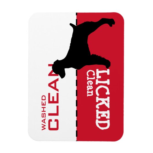 Brittany Spaniel Licked Clean Dishwasher Magnet (Vertikal)