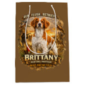 Brittany Spaniel Mittlere Geschenktüte (Vorderseite)