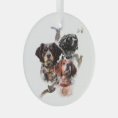 Brittany Spaniel Ornament Aus Glas (Vorderseite Rechts)
