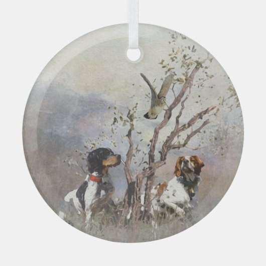 Brittany Spaniel Ornament Aus Glas (Vorderseite)