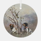 Brittany Spaniel Ornament Aus Glas (Rückseite)