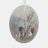 Brittany Spaniel Ornament Aus Glas (Vorderseite Rechts)