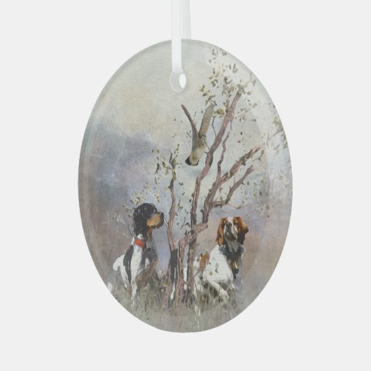 Brittany Spaniel Ornament Aus Glas (Vorderseite links)