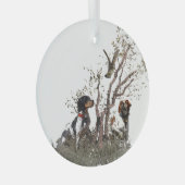 Brittany Spaniel Ornament Aus Glas (Vorderseite Rechts)