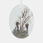 Brittany Spaniel Ornament Aus Glas (Vorderseite links)