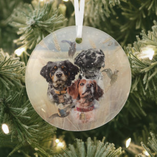 Brittany Spaniel Ornament Aus Glas