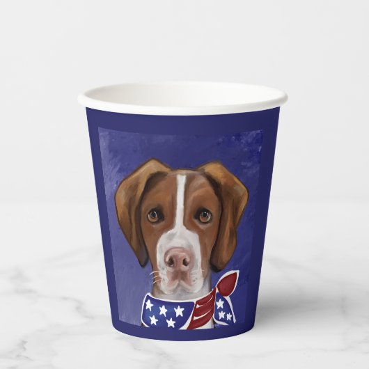 Brittany Spaniel Pappbecher (Vorderseite)