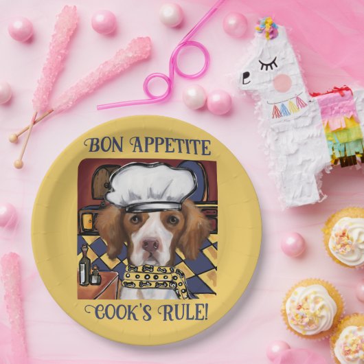 Brittany Spaniel Pappteller (Party)