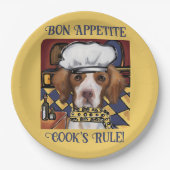 Brittany Spaniel Pappteller (Vorderseite)