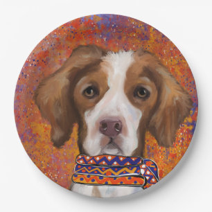 Brittany Spaniel Pappteller