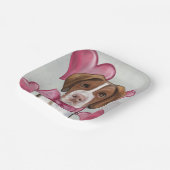 Brittany Spaniel Pappteller (Gewinkelt)