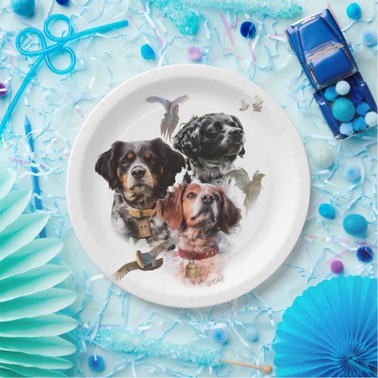 Brittany Spaniel Pappteller (Party)