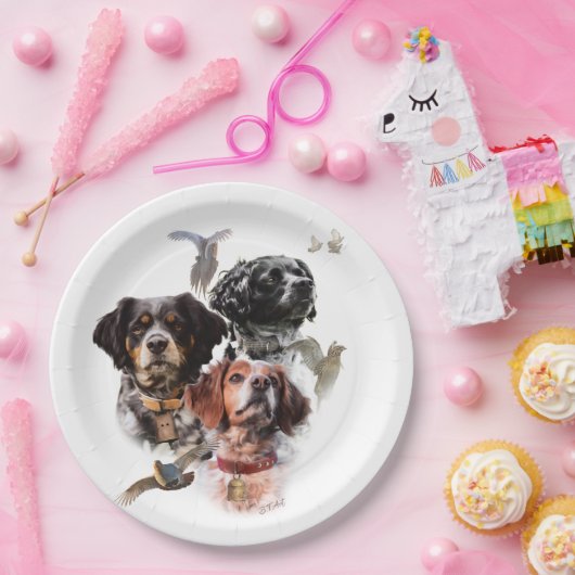 Brittany Spaniel Pappteller (Party)