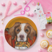 Brittany Spaniel Pappteller (Party)