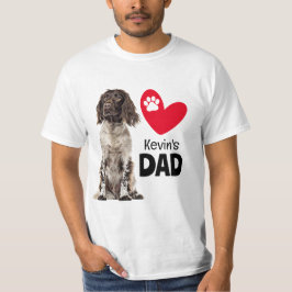 Brittany Spaniel Personalisierter Vater T - Shirt