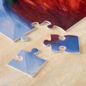 Brittany Spaniel Pointing at Santa's Glove Hat Puzzle (Seite)