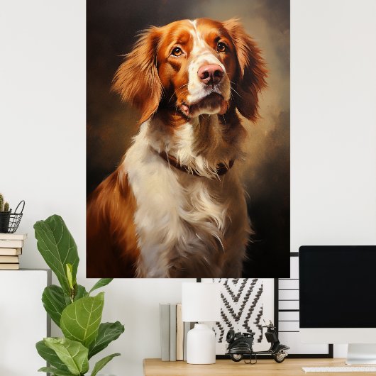 Brittany Spaniel Poster (Heimbüro)